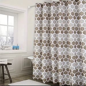 Moroccan Geometric Design Shower curtain